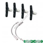 Hsgl Bisiklet Fren Neon Sarı Kablo Tel Papuç Pipo Set - 3