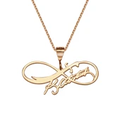 Atatürk İmzalı Zülfikar Sonsuzluk Gümüş Kolye - Rose thumbnail 1