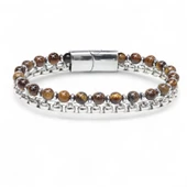 Çelik Zincirli Kaplan Gözü Ve Hematit Bileklik 31832B21D8 thumbnail 1