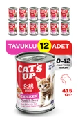 Cats Up Yaş Yavru Kedi Maması Tavuklu 415gr 12Li thumbnail 1