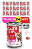 Cats Up Yaş Yavru Kedi Maması Tavuklu 415gr 24Lü thumbnail 1