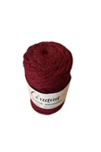 3 Büküm 4mm Makrome İpi (250gr-45m) Pamuk (1 Adet) BORDO - 2