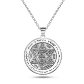 Hz.Süleyman Mührü Gümüş Kolye - Gümüş thumbnail 1