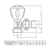 E.C.A Köşe Radyatör Valfi 2 Adet 1/2 Rv3 602120641 Eca thumbnail 6