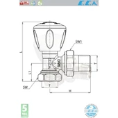 E.C.A Köşe Radyatör Valfi 2 Adet 1/2 Rv3 602120641 Eca thumbnail 5