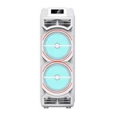 Zore GD-2828 Dijital LED Göstergeli Mikrofonlu RGB TWS Çift 8 inç Stereo Bass Kablosuz Karaoke Hoparlör - 3