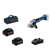 Bosch Gws 18V-10 2x4.0Ah Çift Akülü Taşlama Makinesi thumbnail 1