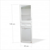 Beyaz PVC Paslanmaz Çürümez Su Çekmez Silinip Yıkanabilir Banyo Mutfak Hol İç Dış Mekan Dolap Dolabı - 3
