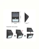 Su Geçirmez 20 LED Solar Aydınlatma | Dış Mekan için PIR Hareket Sensörü ile Akıllı Işık thumbnail 4