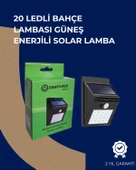 Solar Enerjili 20 LED Duvar Lambası | Hareket Sensörlü, Su Geçirmez, Kablo Gerektirmez thumbnail 1