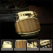 Sm-089T Vintage Benzinli Ahşap Çakmak Ahşap - 5