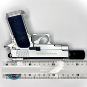 Dan Wesson 10mm Minyatür Tabanca Metal Doldurulabilir Torch Çakmak Gümüş thumbnail 2