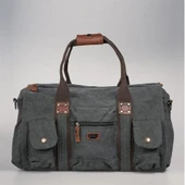 ÇÇS 40233 Kanvas Geniş Hacimli Seyahat Çantası Siyah thumbnail 1