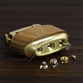 Sm-089T Vintage Benzinli Ahşap Çakmak Ahşap - 6