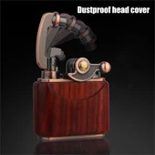 Sm-090T Vintage Benzinli Ahşap Çakmak Kestane thumbnail 2