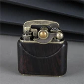 Sm-090T Vintage Benzinli Ahşap Çakmak Siyah thumbnail 1