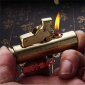 Promise Vintage Çakmak Benzinli Muhtar Çakmağı Sarı thumbnail 8