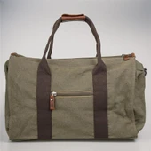 ÇÇS 40233 Kanvas Geniş Hacimli Seyahat Çantası Yeşil thumbnail 3