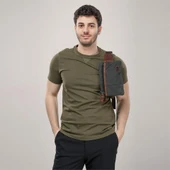 ÇÇS 31510 Çift Kanvas Bel Çantası Siyah thumbnail 4