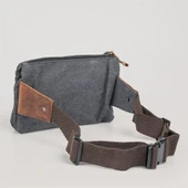 ÇÇS 31510 Çift Kanvas Bel Çantası Siyah thumbnail 5