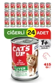 Cats Up Yaş Yetişkin Kedi Maması Ciğerli 415gr 24Lü - 1