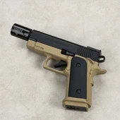 Dan Wesson 10mm Minyatür Tabanca Metal Doldurulabilir Torch Çakmak Tan thumbnail 1