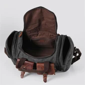 ÇÇS 40232 Genişleyebilir Kanvas Seyahat Çantası Valiz Siyah thumbnail 2