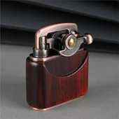 Sm-090T Vintage Benzinli Ahşap Çakmak Kestane thumbnail 6