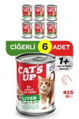 Cats Up Yaş Yetişkin Kedi Maması Ciğerli 415gr 6Lı thumbnail 1