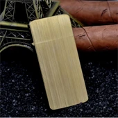 Kuboy Vintage Çakmak Benzinli Slim Çakmak Altın Renk thumbnail 2