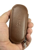 Hakiki Deri Fermuarlı Anahtarlık Şık ve Fonksiyonel Taba thumbnail 1