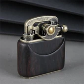 Sm-090T Vintage Benzinli Ahşap Çakmak Siyah thumbnail 2