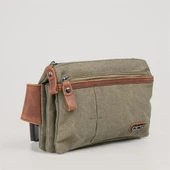 ÇÇS 31510 Çift Kanvas Bel Çantası Yeşil thumbnail 1