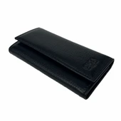 Hakiki Deri Organizer Dikey Anahtarlık Siyah thumbnail 3