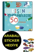 ARABALI STİCKER HEDİYE  - OKUL ÖNCESİ RESİMLİ KİTAPLAR - KIŞIN YAPILABİLECEK 50 ETKİNLİK - 1