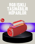 20W Kablosuz Bluetooth Hoparlör RGB Işık Efektli USB/SD/AUX Destekli thumbnail 1