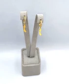 Zülfikar Taşlı Gümüş Küpe - Altın thumbnail 3