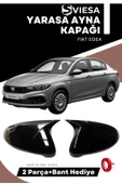Fiat Egea Uyumlu Batman Yarasa Ayna Kapağı Piano Black - 1
