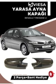 Renault Megane 2 Uyumlu Batman Yarasa Ayna Kapağı Piano Black - 1