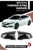 Honda Civic Uyumlu Fc5 Hatchback Sedan Uyumlu Yarasa Ayna Kapağı (PARLAK SİYAH) - 1