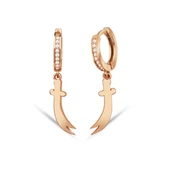 Zülfikar Taşlı Gümüş Küpe - Rose thumbnail 1