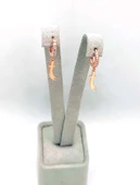 Zülfikar Taşlı Gümüş Küpe - Rose thumbnail 3