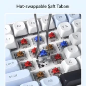 Aula S100 Pro Red Switch Hot Swap RGB Mekanik Klavye Bluetooth Kablolu Kablosuz Bağlantı Mavi thumbnail 4