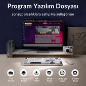 Aula F108 Pro Ekranlı Mekanik Klavye Reaper Switch RGB Hot Swap 8000mAh Makrolu Oyuncu Klavyesi Mavi thumbnail 7