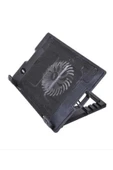 Kademeli Notebook Laptop Soğutucu Mavi Led Işıklı 12 cm Fanlı Stand - 1