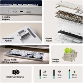 Aula F108 Pro Ekranlı Mekanik Klavye Reaper Switch RGB Hot Swap 8000mAh Makrolu Oyuncu Klavyesi Mavi thumbnail 3