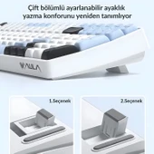 Aula S100 Pro Red Switch Hot Swap RGB Mekanik Klavye Bluetooth Kablolu Kablosuz Bağlantı Mavi thumbnail 3