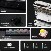 Aula F108 Pro Ekranlı Mekanik Klavye Nimbus Switch RGB Hot Swap 8000mAh Makrolu Oyuncu Klavyesi Gri thumbnail 10