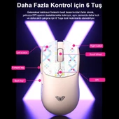 Aula SC580X Lightweight PAW3311 Sensör 10000 DPI 1000Hz Kablolu ve Kablosuz Gaming Oyuncu Mouse Siyah thumbnail 5