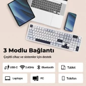 Aula F108 Pro Ekranlı Mekanik Klavye Reaper Switch RGB Hot Swap 8000mAh Makrolu Oyuncu Klavyesi Mavi thumbnail 4